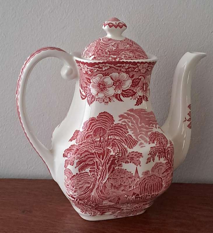 Enoch Wedgwood Tunstall 'Woodland' Large Coffee Pot