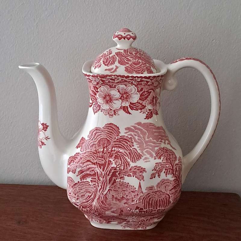 Enoch Wedgwood Tunstall 'Woodland' Large Coffee Pot