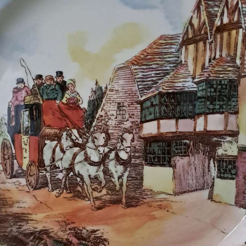 Royal Doulton Rack Plate - 'Coaching Scenes'