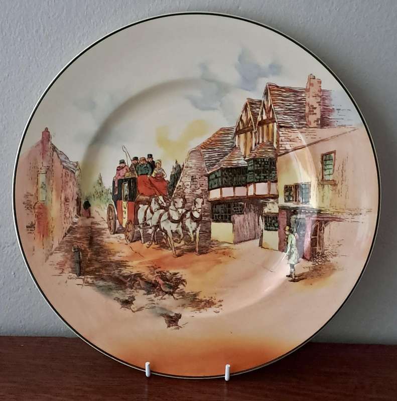 Royal Doulton Rack Plate - 'Coaching Scenes'