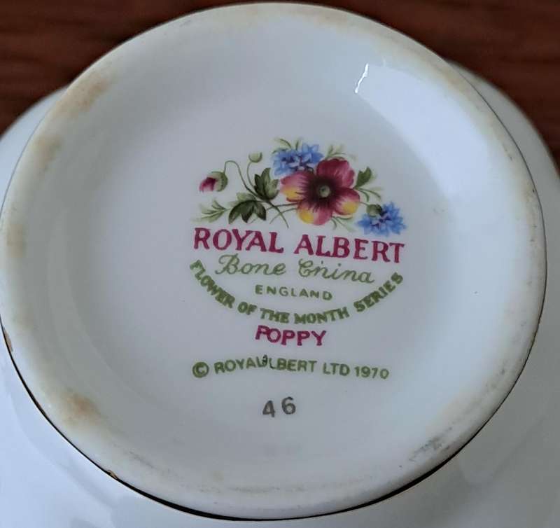 Royal Albert Flower of the Month Tea Cup - August