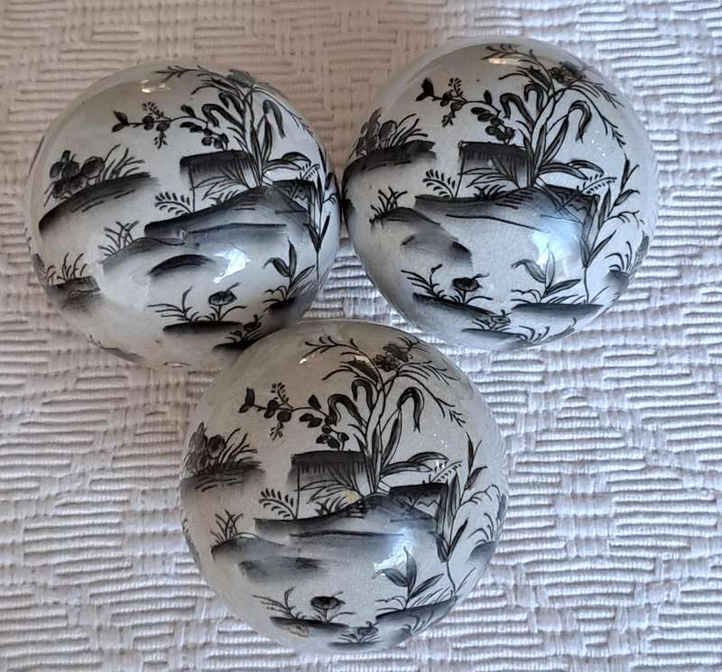 Three Ceramic Decor Balls