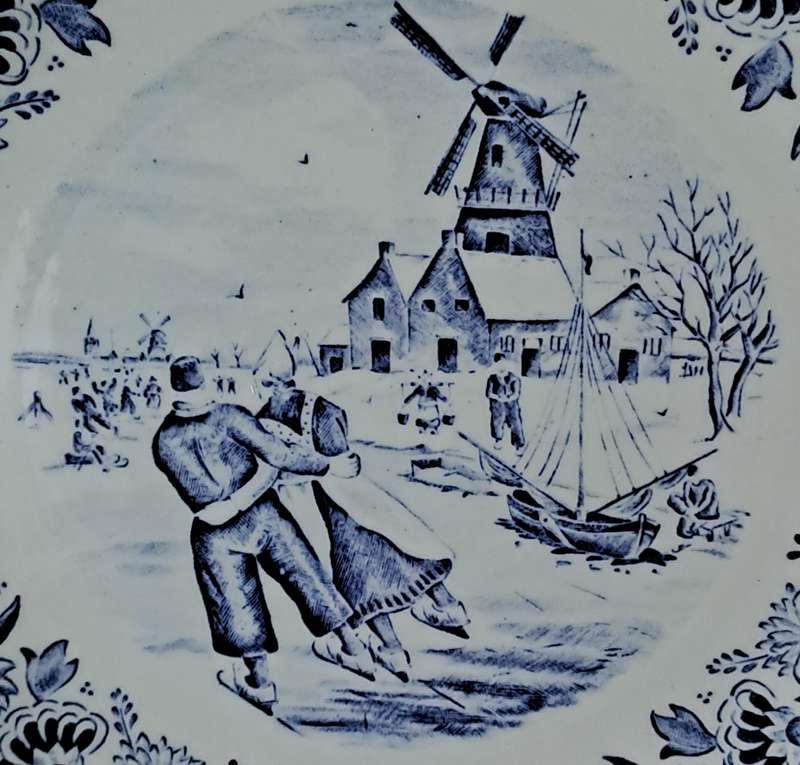 Delft Skating Scene Plate