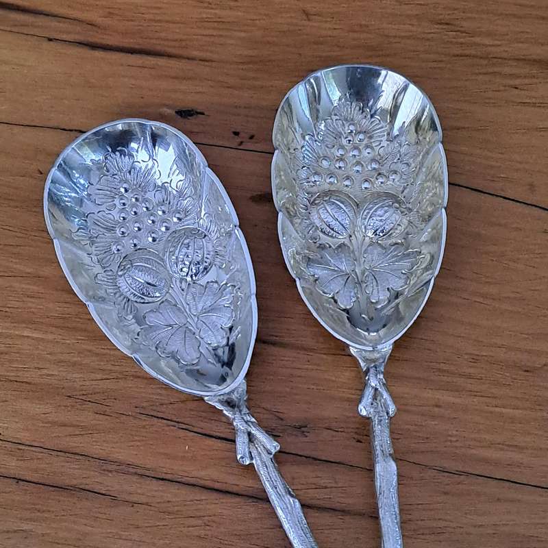 Vintage Pair of Berry Spoons
