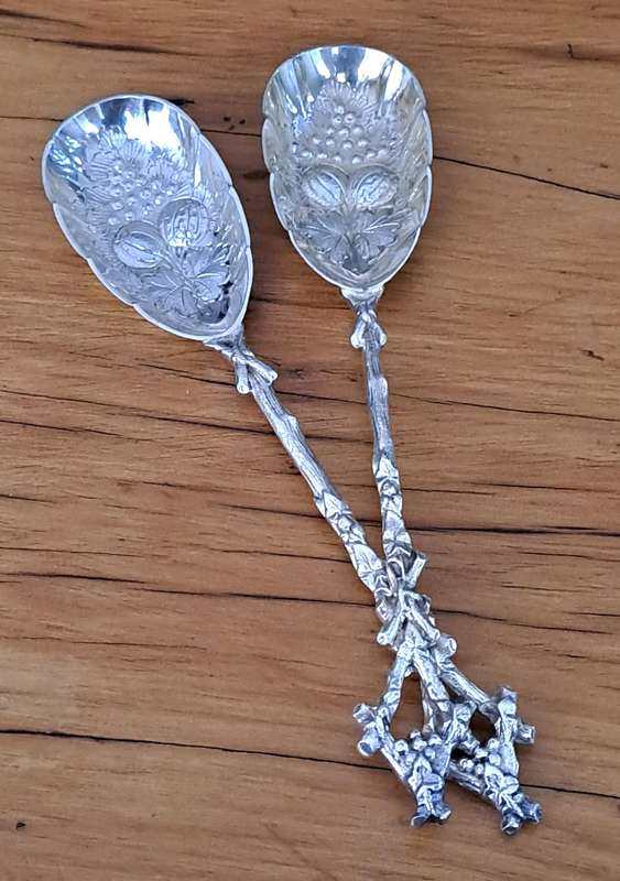 Vintage Pair of Berry Spoons