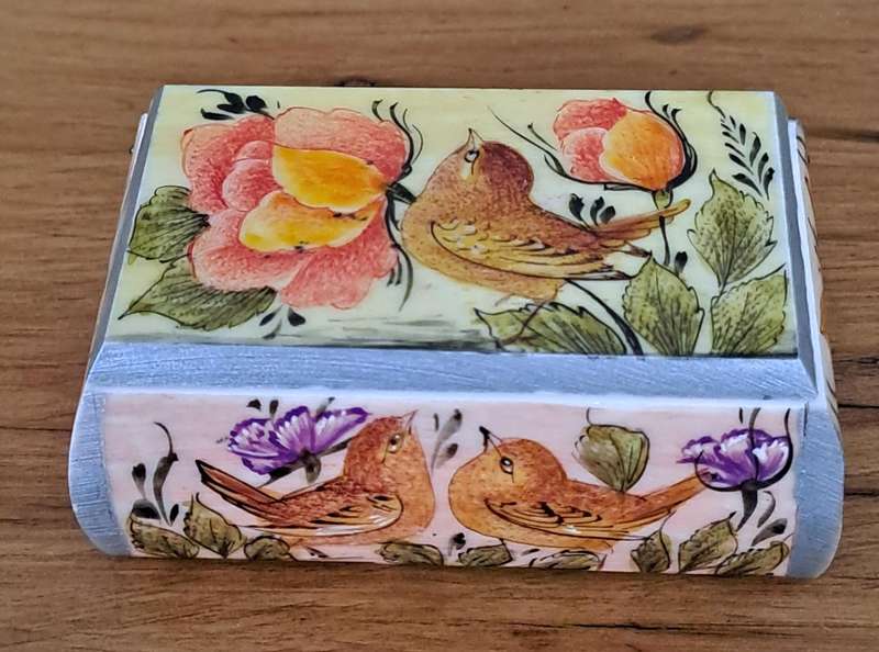 Hinged Book Shape Trinket Box