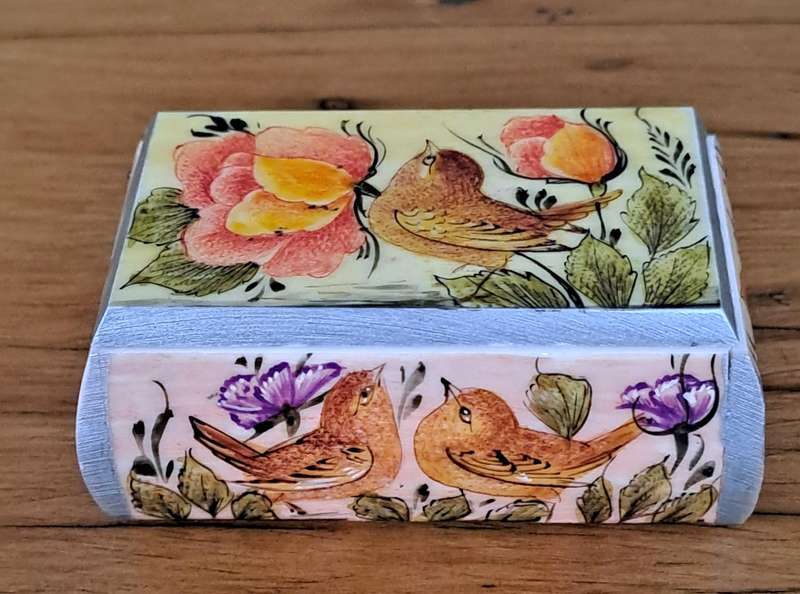 Hinged Book Shape Trinket Box
