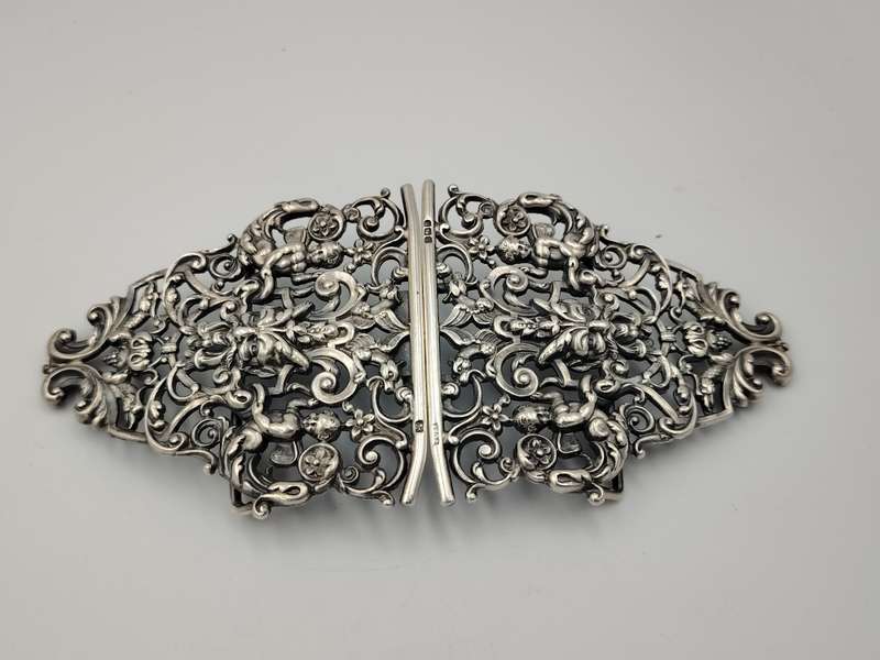 Sterling silver belt buckle 1890's