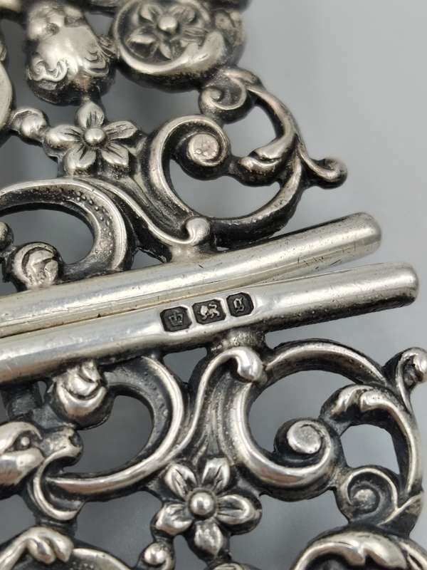 Sterling silver belt buckle 1890's
