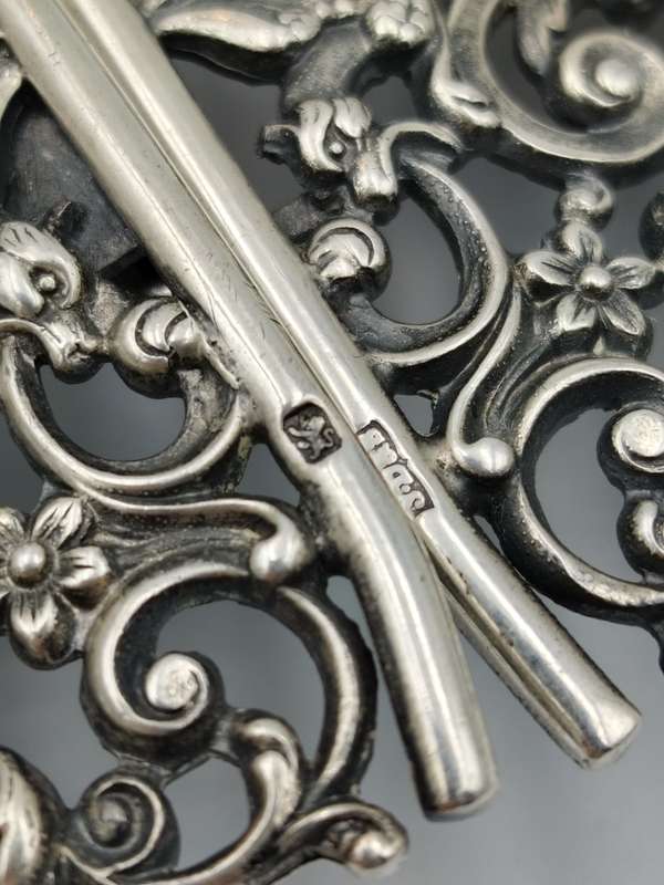 Sterling silver belt buckle 1890's