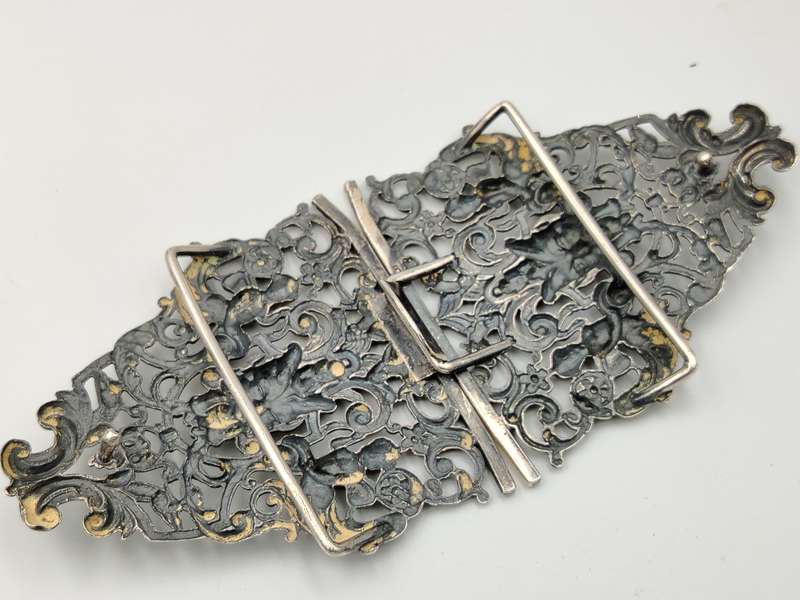 Sterling silver belt buckle 1890's