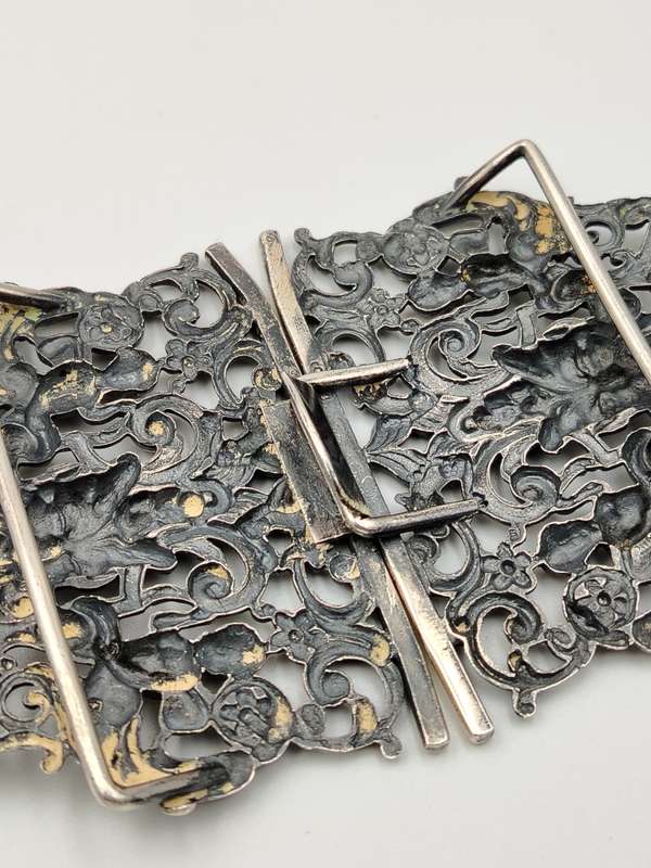 Sterling silver belt buckle 1890's