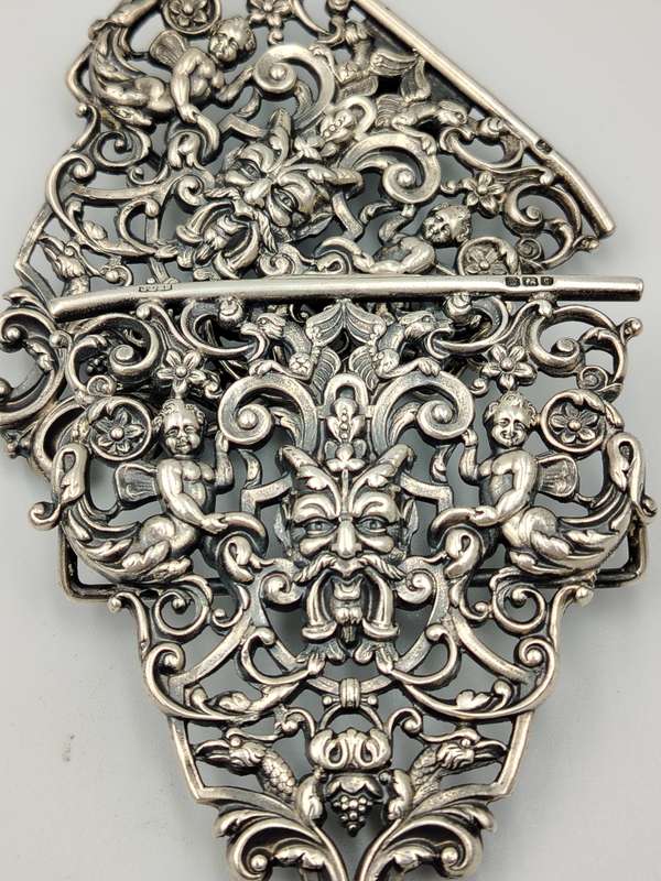 Sterling silver belt buckle 1890's