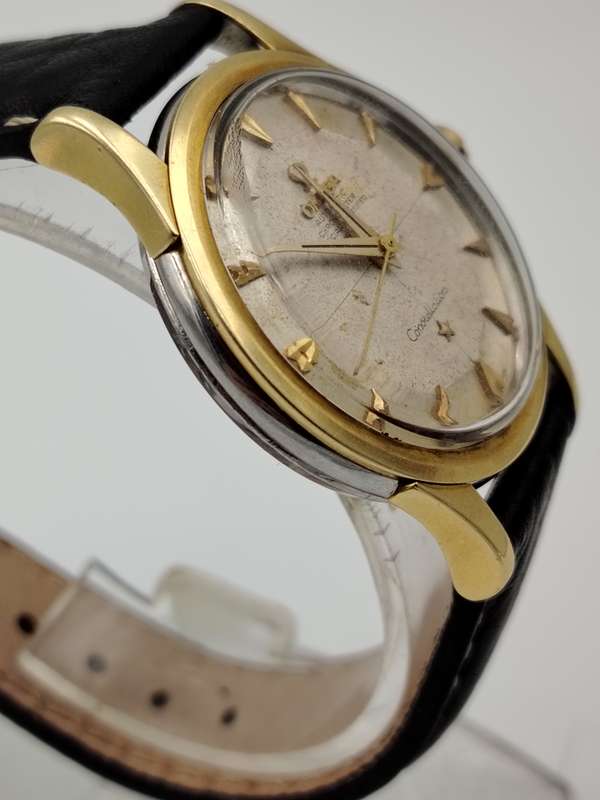 Omega Constellation piepan WORKING 33mm ex crown 43mm lug to lug