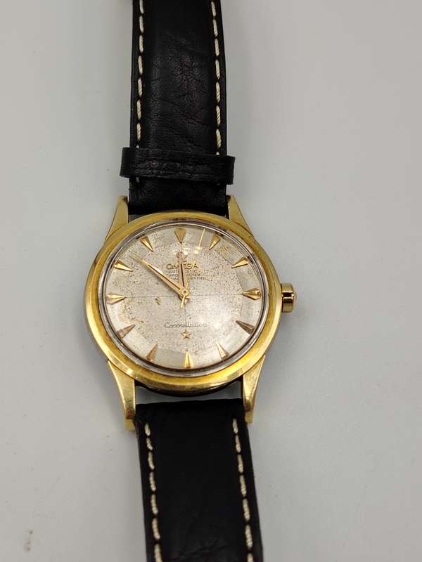 Omega Constellation piepan WORKING 33mm ex crown 43mm lug to lug