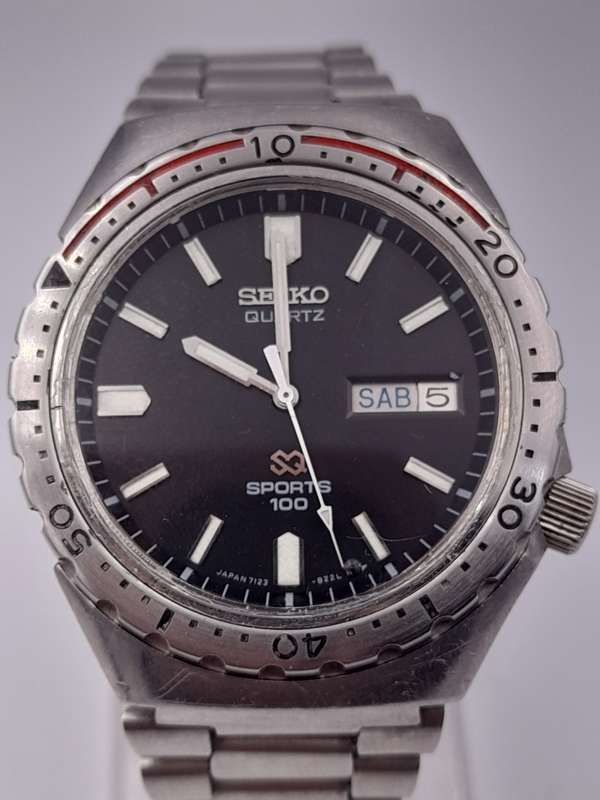 Seiko SQ Sports 100 WORKING 35mm ex crown 41mm lug to lug