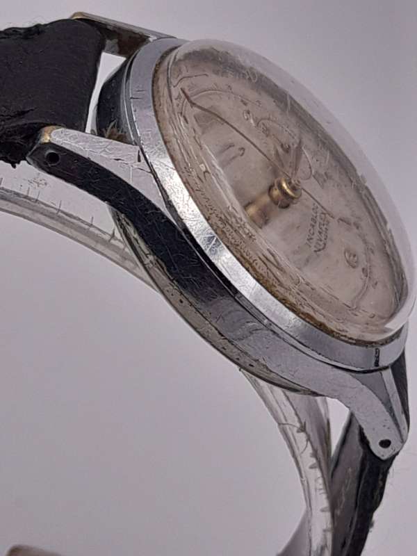 Olma vintage Nivaflex chronograph WORKING 34mm ex crown 43mm lug to lug