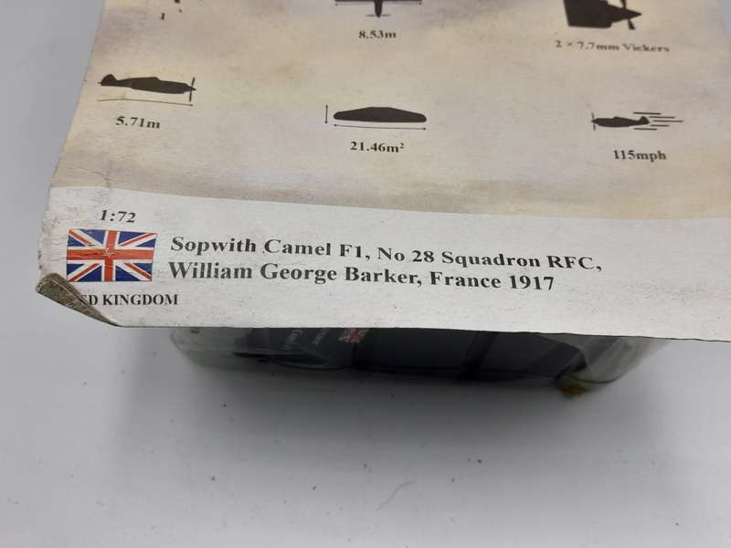 Sopwith Camel victory ace W.G Barker C flight 28 Squadron October 1917
