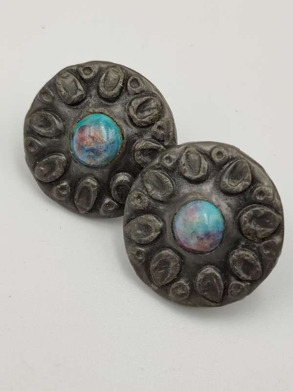 Vintage screw on earrings unknown material