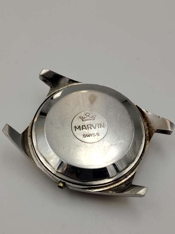New old stock Marvin watch case 32mm ex crown