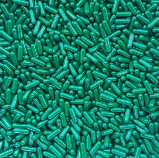 1000 x Empty Gelatin Capsules Size 00 Green ( Please Confirm Stock )