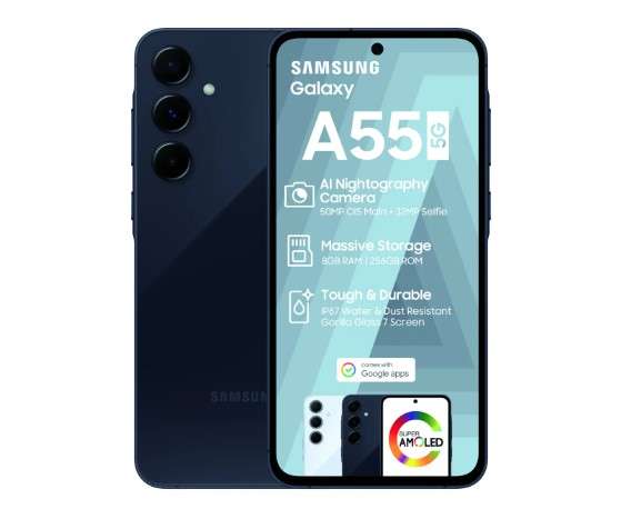 Samsung Galaxy A55 5G 256GB Dual Sim - Awesome Navy [PRE-OWNED]