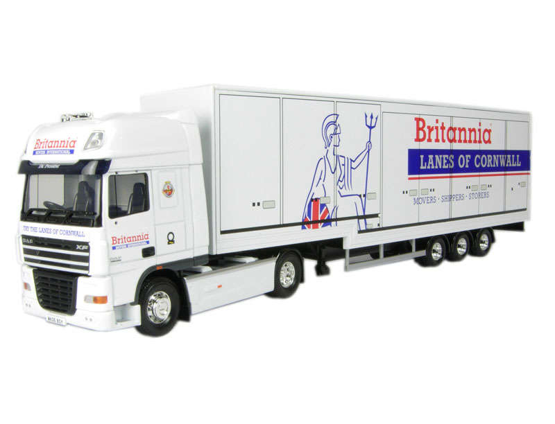 DAF 105 Step Frame Box Trailer `Britannia Movers International`
