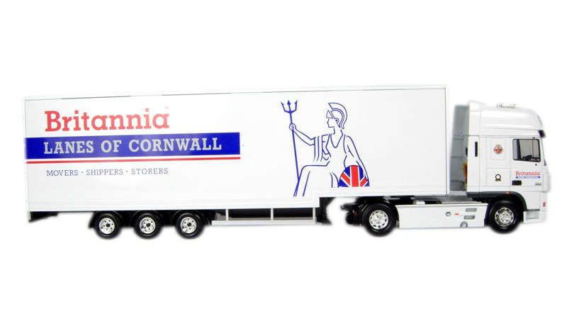 DAF 105 Step Frame Box Trailer `Britannia Movers International`