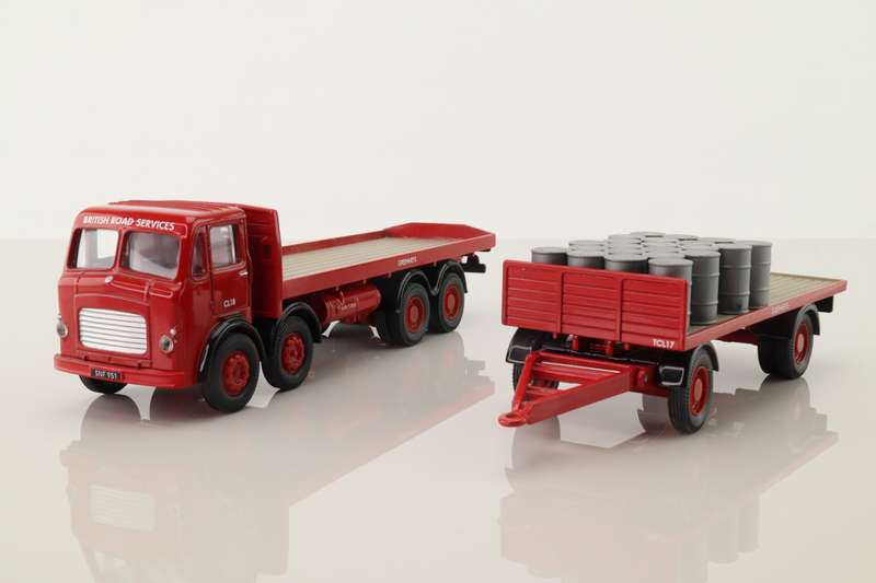 Leyland Mouthorgan Cab, Flatbed With Trailer, British Road Services, Greenheys