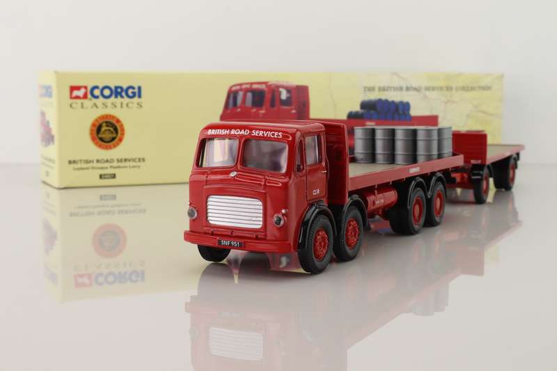 Leyland Mouthorgan Cab, Flatbed With Trailer, British Road Services, Greenheys