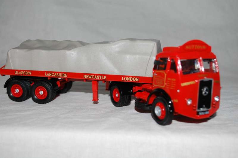Suttons of St Helens Atkinson Tractor unit and Flatbed Trailer with sheeted load.