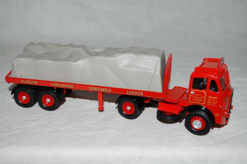 Suttons of St Helens Atkinson Tractor unit and Flatbed Trailer with sheeted load.