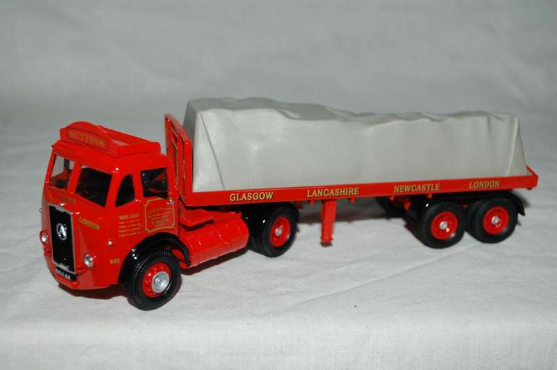 Suttons of St Helens Atkinson Tractor unit and Flatbed Trailer with sheeted load.