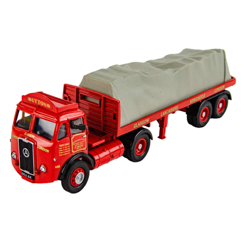 Suttons of St Helens Atkinson Tractor unit and Flatbed Trailer with sheeted load.