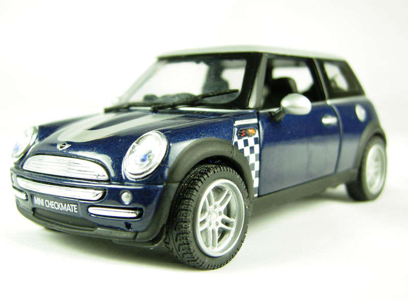 BMW Mini Cooper in Blue Checkmate livery