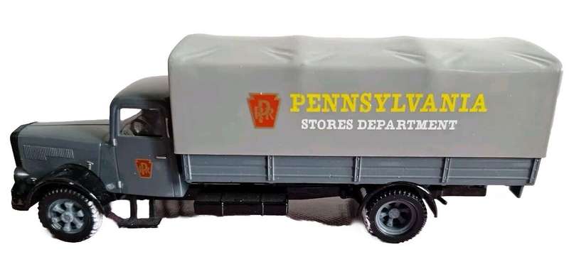 White Canvas Back Pennsylvania Stores PRR Diecast Replica Truck