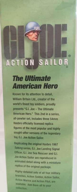 Britains  G I Joe Action Sailor 3 Piece set  54mm Pewter Replicas