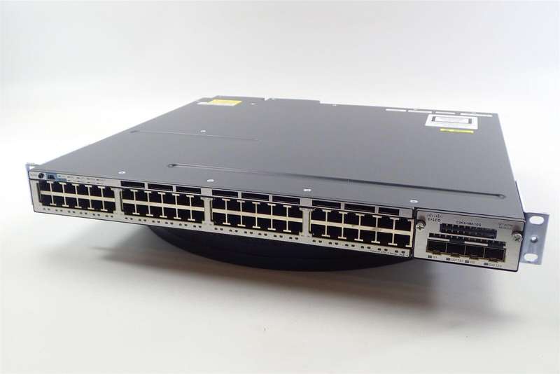 Cisco Catalyst 3750-X PoE WS-C3750X-48PF-S 48-Port Network Switch w/ C3KX-NM-10G