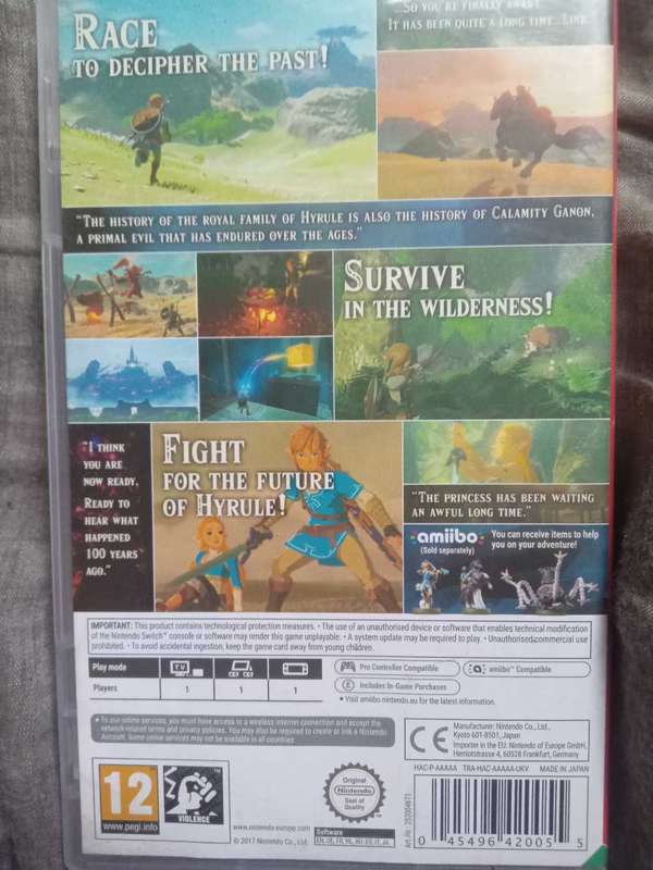 Legend of zelda breath of the wild nintendo switch