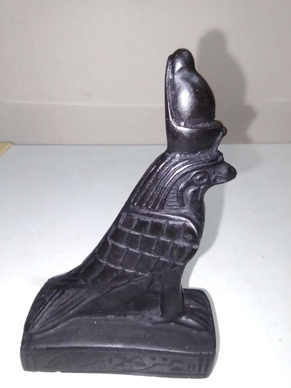 Rare Ancient Egyptian Beetle from Egyptian Mythology and two Horus Falcons protector of the Pharaoh.