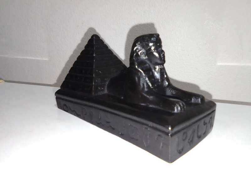 Handmade Sphinx Statue souvenir a copy of Coffin/Tomb Bust/ of TUT king. Egyptian Mythology.