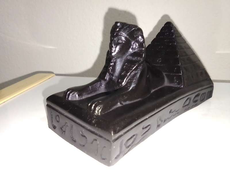 Handmade Sphinx Statue souvenir a copy of Coffin/Tomb Bust/ of TUT king. Egyptian Mythology.