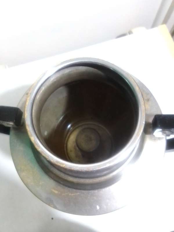 This coffee urn a genuine antique. Pat:1912. THERMOLUX Coffee Maker. Pastry Pan, Clay warmer, Plate.