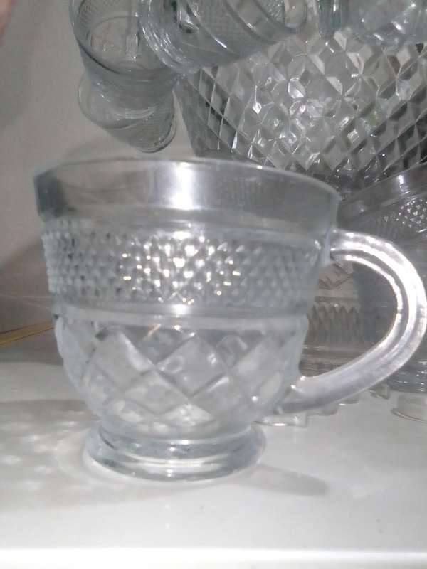 Wow a KIG Indonesia year 1970 Punch set 18 cups and hook's, 2 Ladles, 2 bowls. One doubles as a Bowl