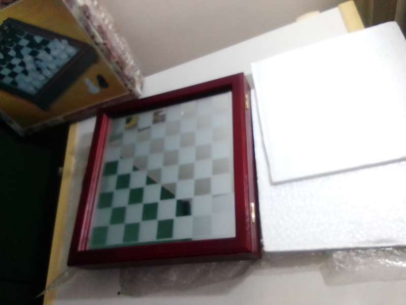 In box Glass Classic chess Set with storage in wooden case ideal game for 2 players