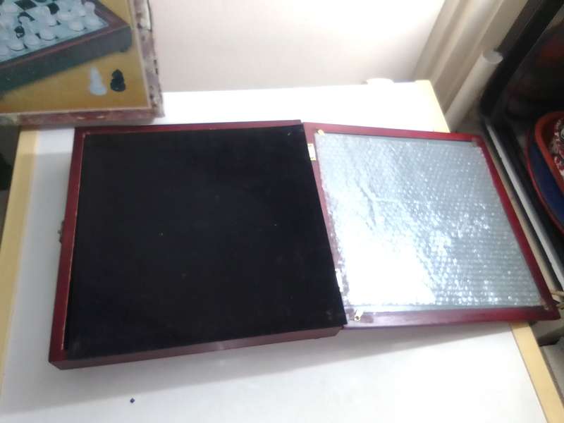 In box Glass Classic chess Set with storage in wooden case ideal game for 2 players