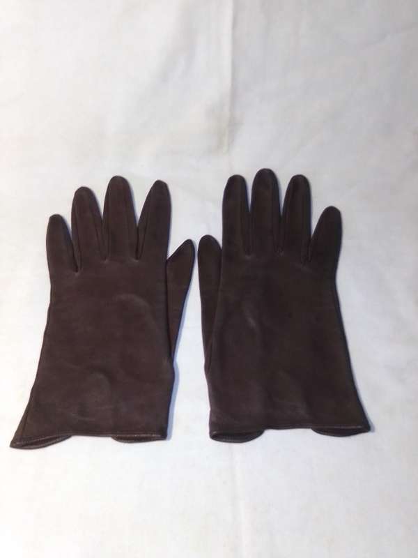 Vintage Ladies Brown Chevreau Leather Short Driving Gloves Size: Small 1960's Gloves 100% Leather -