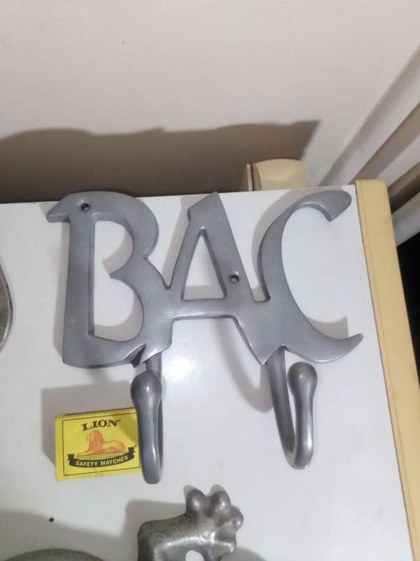Vintage Aluminium Salamander Weight 4Kg's, ABC coat hanger, Bowl Sun City.
