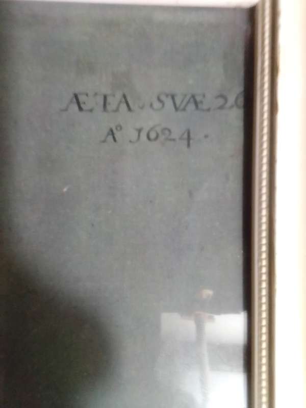 Signed {AETA-SVAE-26 A*1624}. A Print(1910) under Glass. The Laughing Cavalier by Frans Hals.