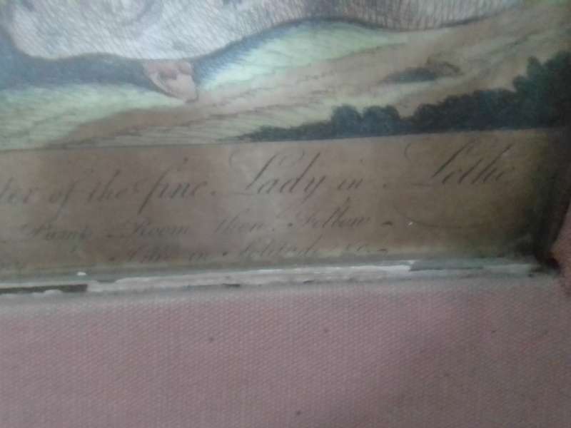 A Very old 1900's oil Painting. Mrs Clive. Show me to the Pumphouse. A painting under matt glass